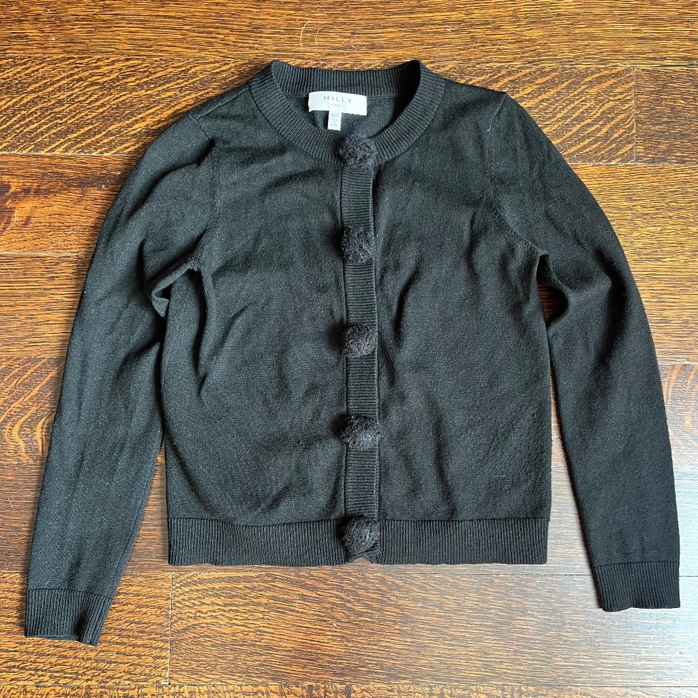 Milly Minis Pom-Pom Snap Cardigan